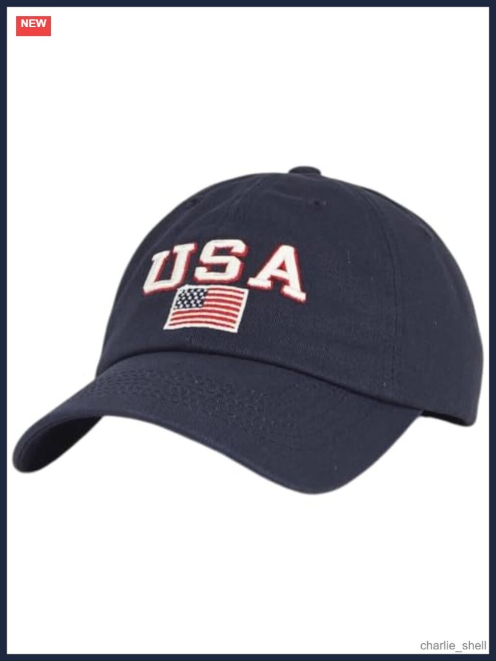Embroidered American Flag USA Baseball Cap 100% Cotton Unisex